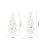 White Ceramic Christmas Tree with Lights and Star Cutouts 3