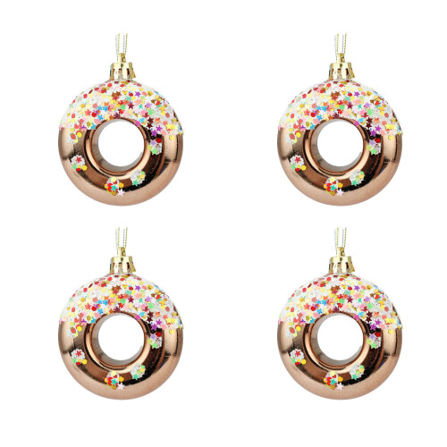 Plastic Star Tree Topper and Donut Candy Bagel Decorations 1