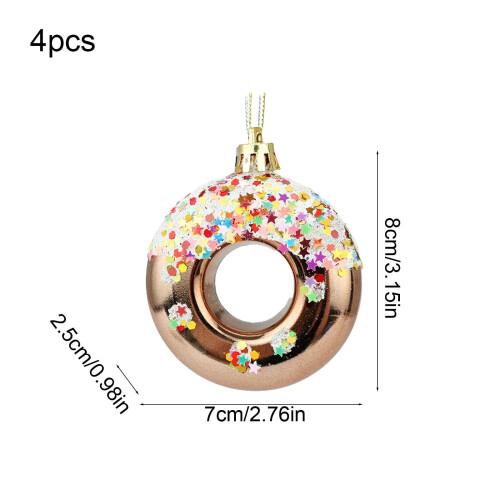 Plastic Star Tree Topper and Donut Candy Bagel Decorations 2