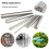 304 Stainless Steel Round Rod 3mm x 200mm 10Pcs 5