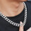Miami Cuban Chain Necklace 18K Silver-Plated Stainless 2