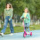 AIYAPLAY Kids Scooter, Foldable Kick Scooter w/ Adjustable Handlebar, Pink 1