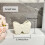 Ceramic Toothbrush Holder with Bow Design White 3