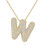 Bubble Letter Necklace 18K Gold Plated Initial Pendant 1