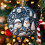 White and Blue Acrylic Christmas Ornaments Snowman Tree 3