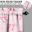 Pink Bow Kitchen Curtain Valance Set 36 inch 5