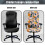 Housse extensible pour chaise pivotante Orange Marguerite S 4
