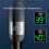 High Pressure Handheld Bathroom Shower  Water Saving Showerhead Adjustable Gush Digital Temperature Display Silver 5