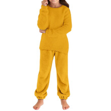 Girls Fuzzy Christmas Pajama Set Sweater and Joggers