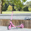 AIYAPLAY Kids Scooter, Foldable Kick Scooter w/ Adjustable Handlebar, Pink 6