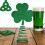 Shamrock Tree Topper Glitter Green 1 piece 3