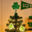 Shamrock Tree Topper Glitter Green 1 piece 4