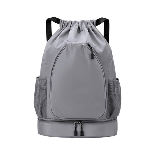 Tennis Backpack Gray Water-Resistant Large-Capacity