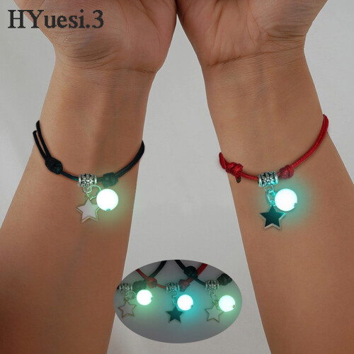 Luminous Cat Star Moon Cross Charm Bracelet Set 2 Pcs 2