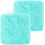 Soft Fluffy Locker Rug Blue 12x12 Inch 2 Pack 1