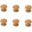 Wooden Cabinet Knobs Beech Mushroom Style 4 Pcs 1
