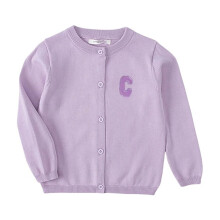 Girls Cardigan Long Sleeve Light Purple 5Y