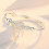 925 Silver Retro Open Feather Bracelet Bangle 6