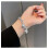 925 Silver Retro Open Feather Bracelet Bangle 7