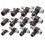 Black Push-in Elbow Fitting for Pneumatic Tube, M5 / 1/8 / 2