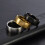 Stainless Steel Arc Ring Gold 8mm Size 7 3