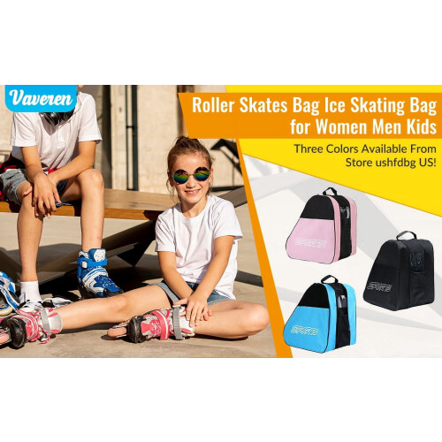Roller Skates Bag Pink Breathable Large Capacity 1