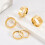 Stainless Steel Minimalist Ring Gold Size 6 4