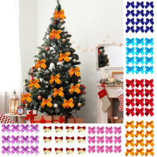 Christmas Tree Ornaments Outdoor 12 pcs 5.5 cm Orange
