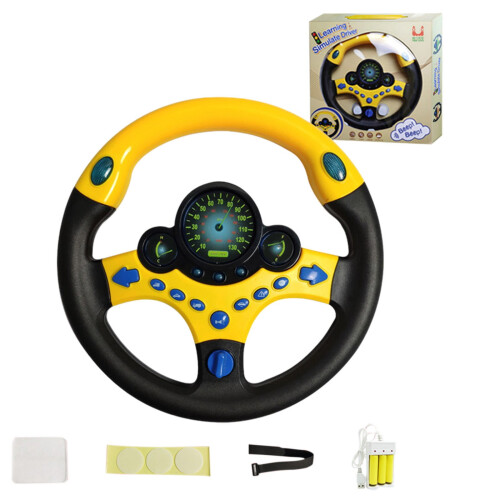 Car Simulation Steering Wheel Toy for Early Education with