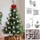 Christmas Tree Bauble Ornament Set Silver 24 pcs 6