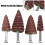 Tapered Cone Grinding Head 6mm Shank 5 Pcs 80 Grit 8