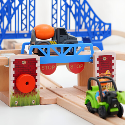 Wood Railway Bridge for Train Tracks Accessories 2