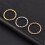 Women's Rose Gold Stainless Steel Teardrop Oval Stacking 2