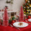 Miniature Pine Tree Christmas Decoration Red 4