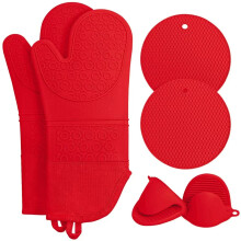 Silicone Kitchen Mitts Insulated Placemats Hand Clamp