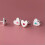 925 Sterling Silver Small Heart Stud Earrings with Screw 1