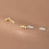Sterling Silver 925 Triple Clear Crystal Stud Earrings 1