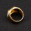 Men's Smooth Rectangle Wedding Ring Hip Hop Punk Style 3
