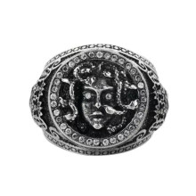 Medusa Snake Head Ring Stainless Steel Gothic Men's Ring