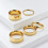 Stainless Steel Minimalist Ring Gold Size 9 3
