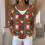 Women's Christmas Print Button-Up Cardigan Red 3