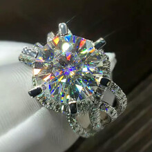 Women's 925 Silver Filled Ring with Cubic Zirconia Size 6-10