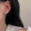Gold Silver Bow Stud Earrings for Women Sensitive Ears 3