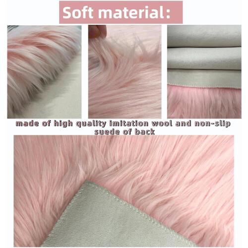 Soft Fluffy Locker Rug Blue 12x12 Inch 2 Pack 2