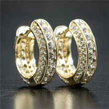925 Silver Cross Hoop Drop Earrings with Cubic Zirconia