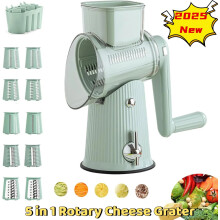 5-in-1 Rotary Cheese Grater and Vegetable Slicer with 5
