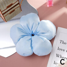 Satin Sponge Flower Hair Ties and Headbands Set