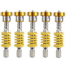 Magnetic Drywall Screw Setter Bit, Spring Loaded Depth Stop Screwdriver Bit for Electric Screwdriver Yellow