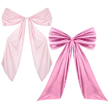 Pink Bow Party Decorations Silk 2 pcs