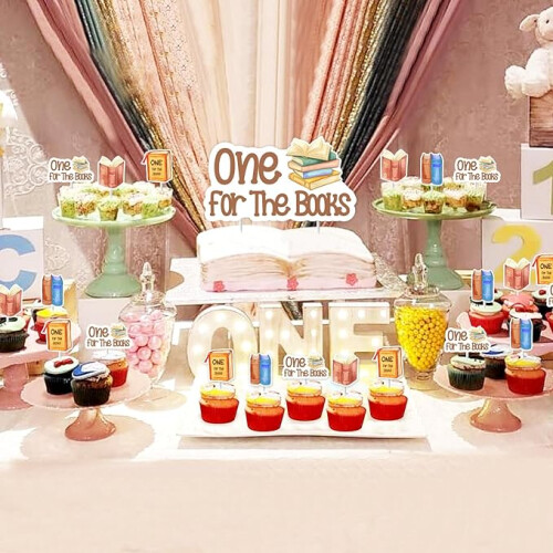 Book-Themed 1st Birthday Decorations 25 Pcs 2